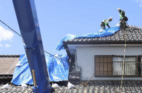 Aftermath of strong earthquake in Kumamoto