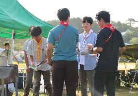 Prince Hisahito joins boy scout event in western Japan