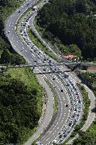 Summer holiday rush in Japan