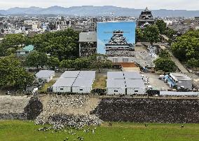 Aftermath of strong earthquake in Kumamoto
