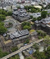 Aftermath of strong earthquake in Kumamoto