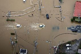 Aftermath of torrential rain in eastern Japan