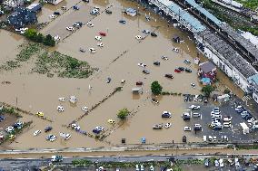 Aftermath of torrential rain in eastern Japan