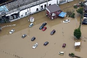 Aftermath of torrential rain in eastern Japan