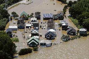 Aftermath of torrential rain in eastern Japan