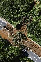 Aftermath of torrential rain in eastern Japan