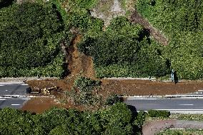Aftermath of torrential rain in eastern Japan