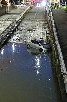 Aftermath of torrential rain in Chiba