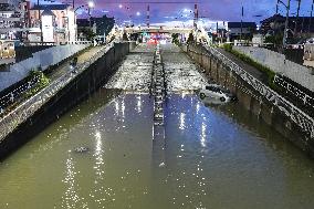 Aftermath of torrential rain in Chiba