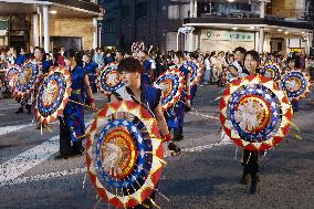 Parasol dance festival in western Japan