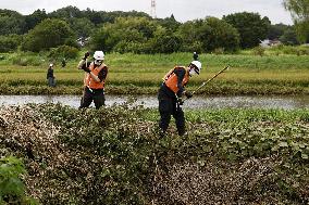 Aftermath of torrential rain in Chiba