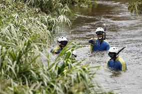 Aftermath of torrential rain in Chiba