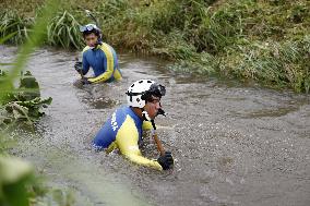 Aftermath of torrential rain in Chiba
