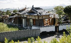Aftermath of strong earthquake in Kumamoto