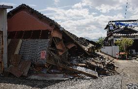 Aftermath of strong earthquake in Kumamoto