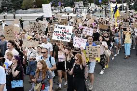 Kyiv protest seeking Fedorov's reinstatement as defense minister