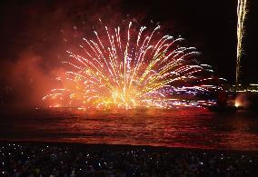 Fireworks at central Japan beach