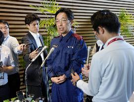 Japan PM meets with governor of quake-hit Kumamoto Pref.