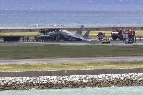 F-15 fighter stranded at Okinawa airport