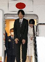 Crown prince, princess off to Paraguay
