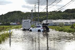 Aftermath of torrential rain in Chiba