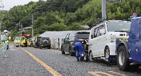 Aftermath of torrential rain in Chiba