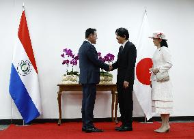 Japan crown prince, crown princess in Paraguay