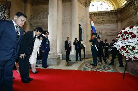 Japan crown prince, crown princess in Paraguay