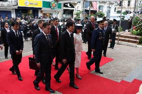 Japan crown prince, crown princess in Paraguay