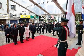 Japan crown prince, crown princess in Paraguay