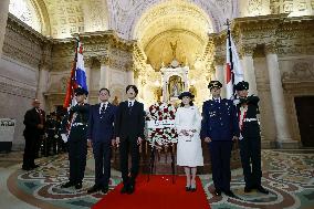 Japan crown prince, crown princess in Paraguay