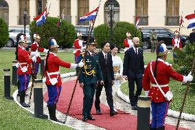 Japan crown prince, crown princess in Paraguay