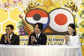 Japan crown prince, crown princess in Paraguay