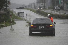 Aftermath of torrential rain in central Japan