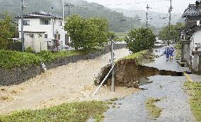 Aftermath of torrential rain in central Japan