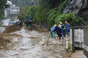 Aftermath of torrential rain in central Japan