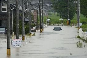 Torrential rain in central Japan