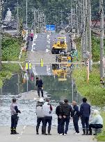 Torrential rain in central Japan