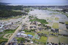 Torrential rain in central Japan