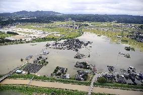 Torrential rain in central Japan