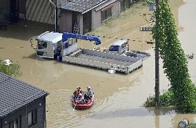 Torrential rain in central Japan