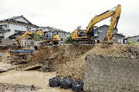 Aftermath of torrential rain in central Japan