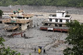 Aftermath of flash floods in Nepal