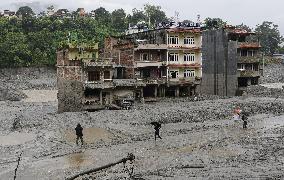 Aftermath of flash floods in Nepal