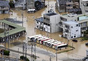 Torrential rain in central Japan