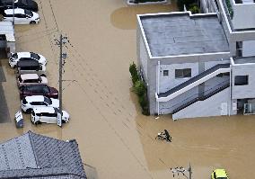 Torrential rain in central Japan