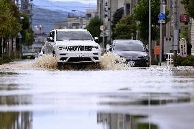 Torrential rain in central Japan