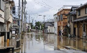 Torrential rain in central Japan
