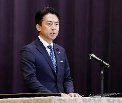Japan defense minister speaks to senior members of SDF