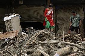 Aftermath of flash floods in Nepal